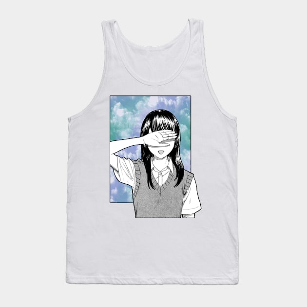 LONELY GIRL SAD JAPANESE ANIME AESTHETIC Tank Top by Poser_Boy